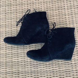 CLARKS - Suede Leather, Wedge Booties - Size 10